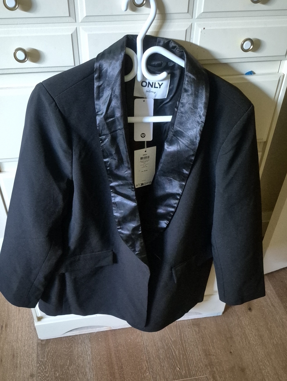 ONLY Black Blazer with Satin Lapel